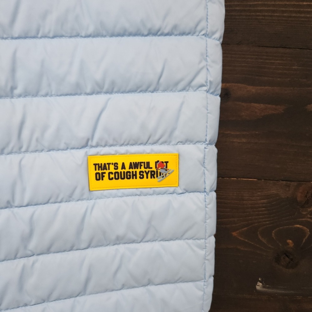ALOCS / THATS A AWFUL LOT OF COUGH SYRUP PUFFER LARGE SNOW PANTS BLUE NWT - Picture 10 of 14